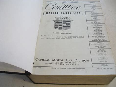 Cadillac original parts